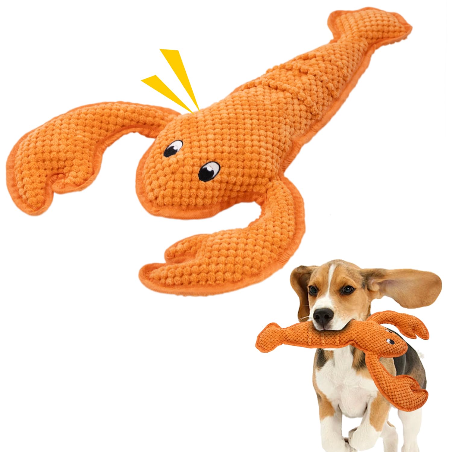 VWPTCHI Squeaky Dog Toy No Stuffed Dog Toys,Lobster Puppy Toys for Small Medium Large Breed pups Teething Interactive Toy to Keep Them Busy, Best