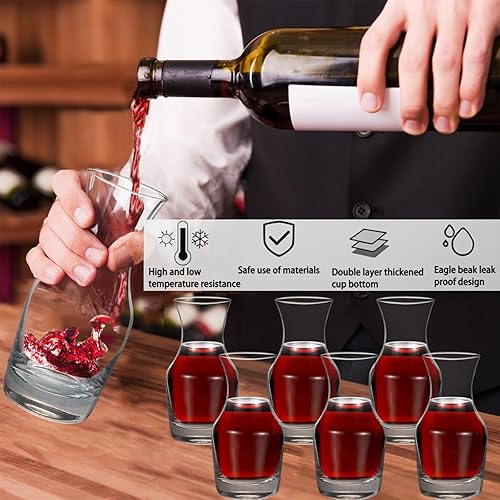 Vista 10 de Inevoc - Decantador de vino, paquete de 6 unidades individuales, mini jarras de vino, jarras individuales pequeñas, jarra de vino, jarra pequeña