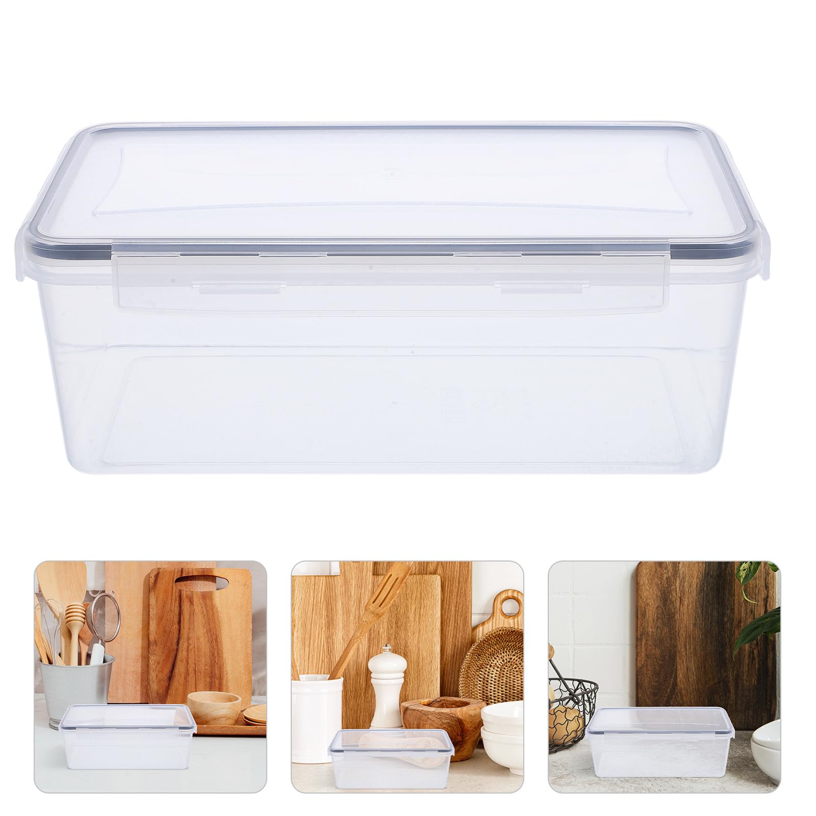 Set 4 Contenitori Ermetici per Cucina 3.2l in Plastica Pp con Coperchio, Scatole Salvaspazio per Conservazione Alimenti e Protezione Dall'umidità in Dispensa