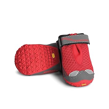 Ruffwear - Grip Trex, All-Terrain Paw Wear for Dogs, Red Currant, 2.0 in (Set of 2)