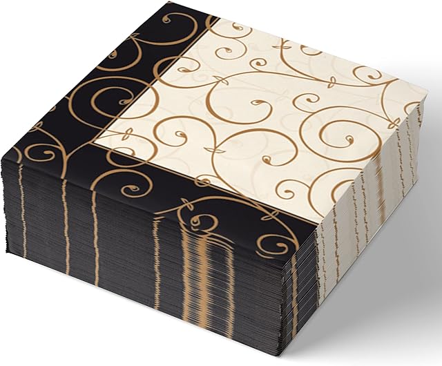 Shefa Paper Napkins Pack of 1 (20 Pieces) - 3-Ply Napkins Disposable, Premium-Quality & Heavy-Duty Serviettes Napkins, 6.5" Large Party Napkins for Birthday, Wedding, & Baby Shower