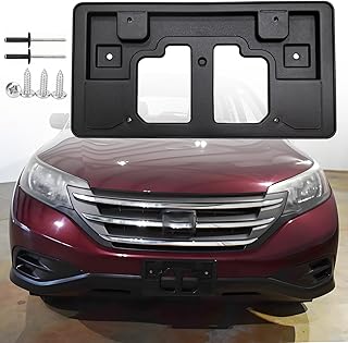 FASTCHE Front Bumper License Tag Plate Frame Bracket Holder Compatible with 2012 2013 2014 Honda CR-V Replace # 71145-T0A-A00 71145T0AA00