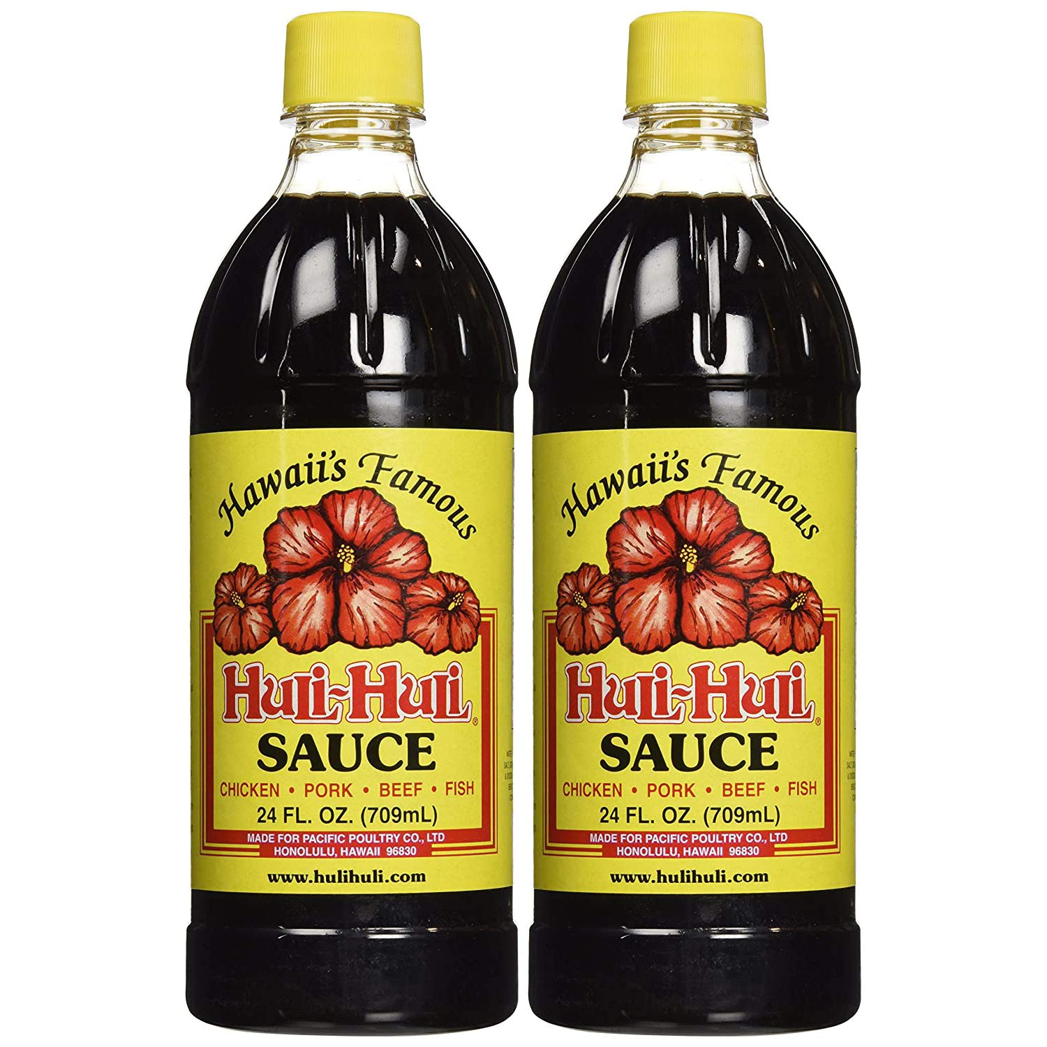 World Market Hawaii's Famous Huli-Huli Sauce - Hawaiian BQQ Sauce - Meat Rub BBQ Sauce & Steak Seasoning - Low Sodium BBQ Sauce - 24 Ounce - Pack of 2