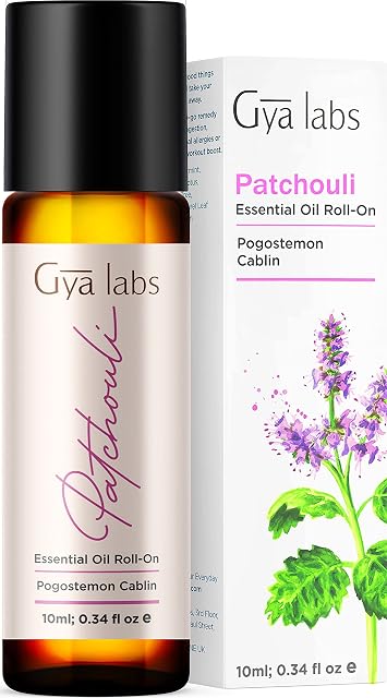 Gya Labs Patchouli Essential Oil Roll-On (10ml) - Earthy, Herbaceous & Relaxing Scent