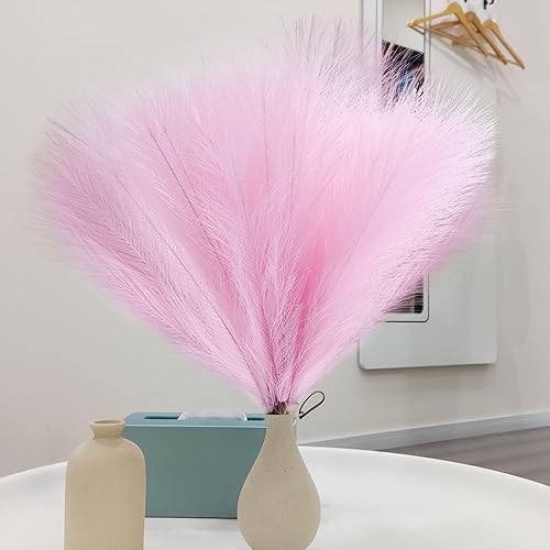 Miniatura 3 de Arreglo de césped sintético de las pampas de 18 pulgadas, tallos de césped pomposo artificiales esponjosos para decoración boho chic del hogar