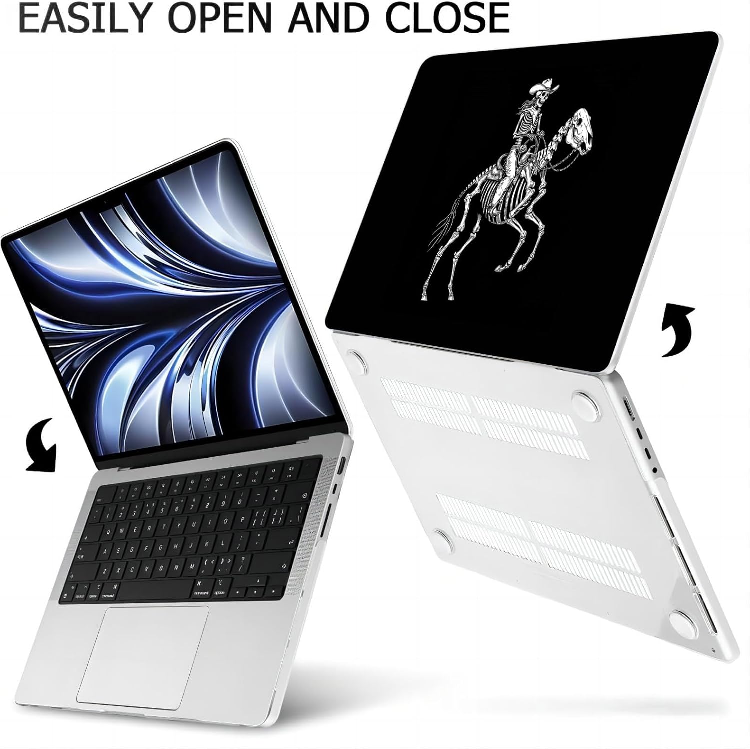 Compatible with MacBook Neo 13-inch, Hard Shell Case with Keyboard Cover and Screen Protector (A3404 A18 Pro chip, 2026 Release) - Grim Reaper MC21799