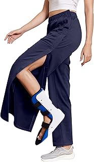 Deyeek Tear Away Pants for Women Side Full Open Sweatpants Loose Fit Casual Post Surgery Adaptive Clothing with Pockets