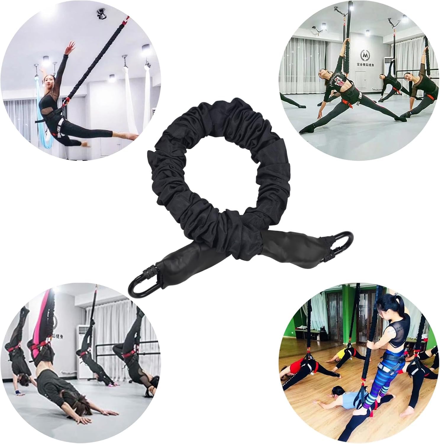 PRIOR FITNESS Corda elastica singola di resistenza per fitness, danza aerea, fascia di resistenza singola anti-gravità, senza accessori, attrezzatura professionale per esercizi fitness a casa