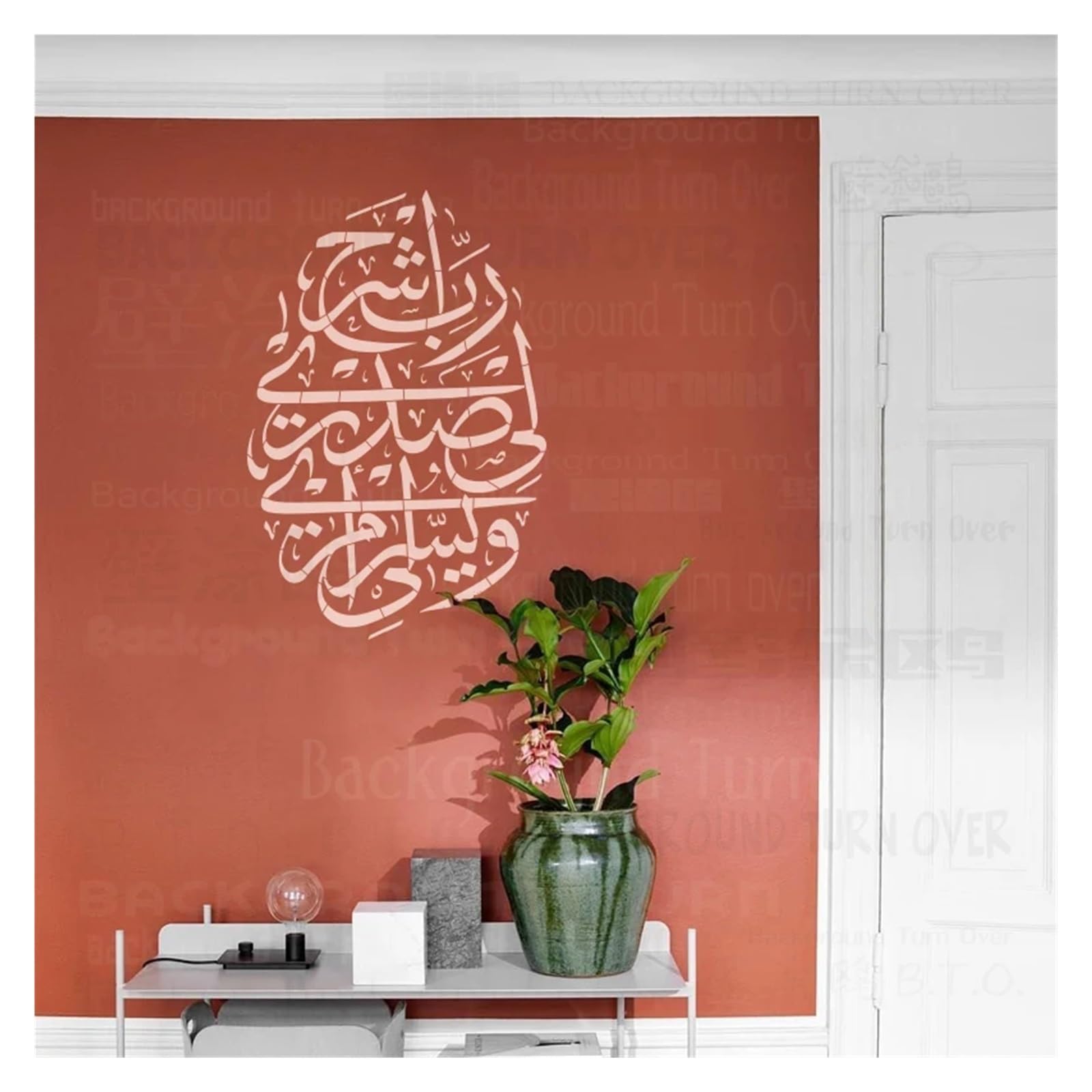 Pochoir décoratif mural ovale de 45 à 75 cm for peinture, plâtre, meubles, calligraphie