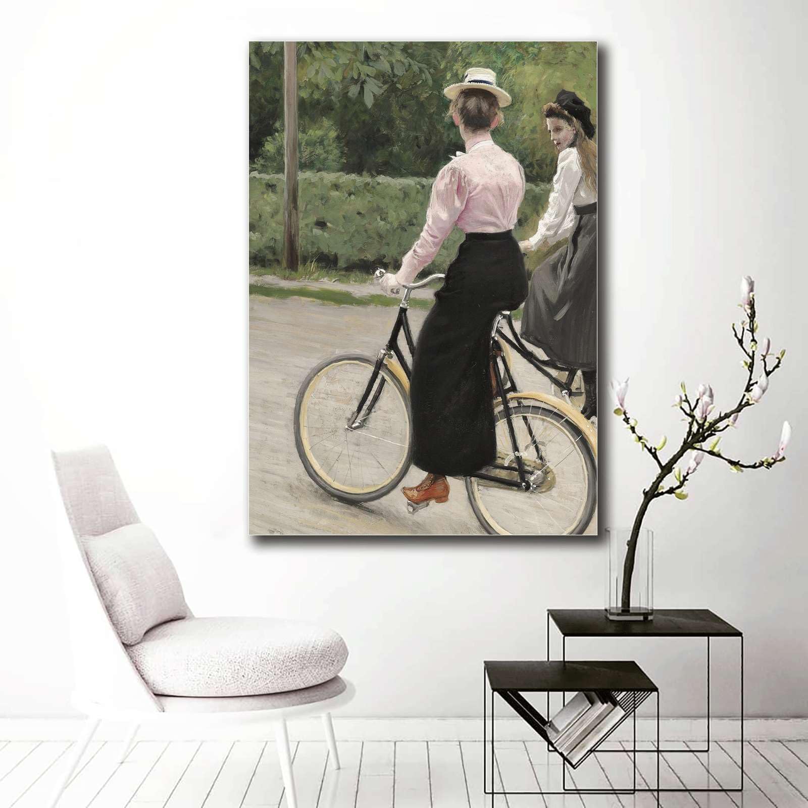 Amazon.com: LUCKLYDOUDOU Canvas Art Poster Bike Ride on a Summer
