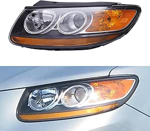Amazon.com: Headlights for Hyundai Santa Fe 2007 2008 2009 2010 2011 ...