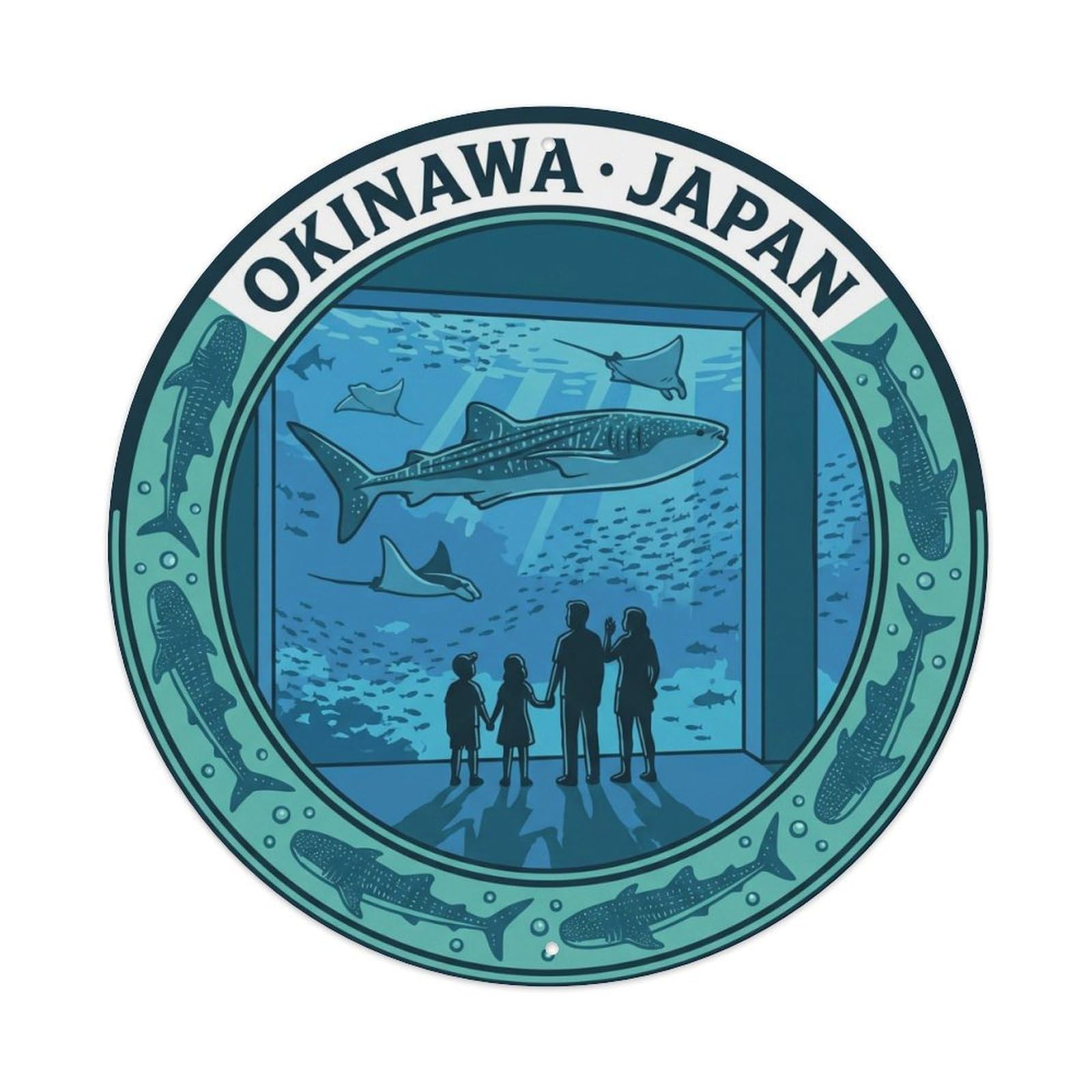 Okinawa Marine Wildlife Island Culture Travel Metal Tin Sign
