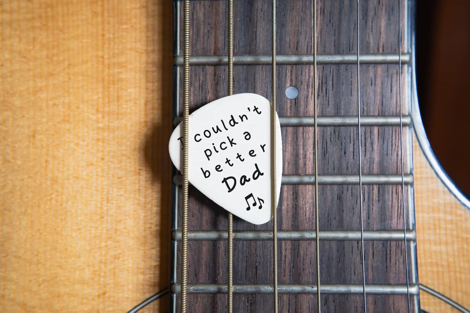 Advivio I Couldn’t Pick A Better Dad Guitar Pick, Funny Stainless Steel lettering Guitar Pick Gifts for Dad Daddy Papa Musician Guitar Player Birthday Christmas Father's Day Gifts - Image 3