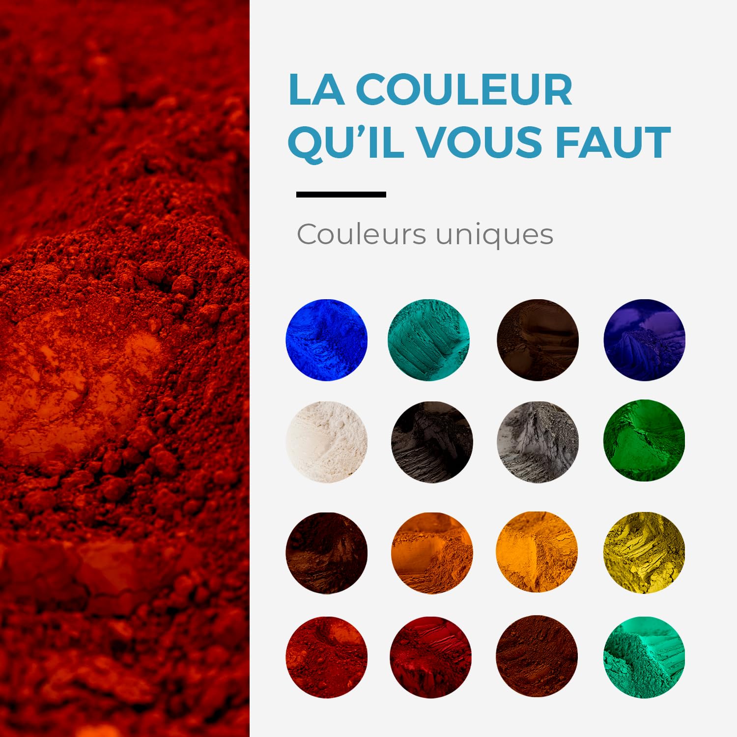 Pigment Bleu Outremer D 1 Kg - Poudre Colorante pour Peintures, Enduits Béton et Chaux