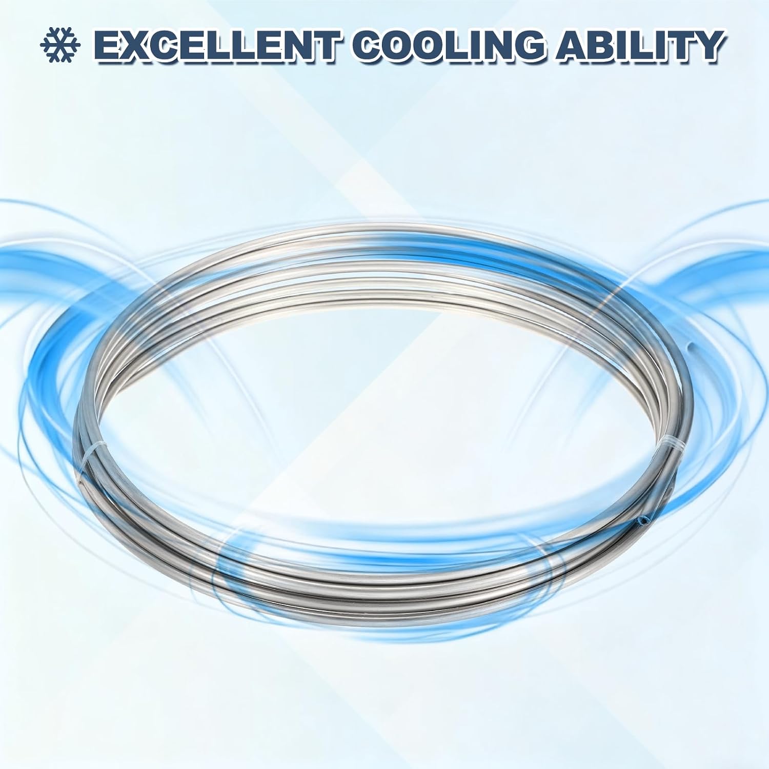 uxcell Stainless Steel Tubing Coil, 1/32" Wall Thickness 1/4" OD x 24.61 ft Industrial 304 Stainless Steel Coil Tube, Flexible Welded Steel Tubing Round Metal Pipe, Silver Tone