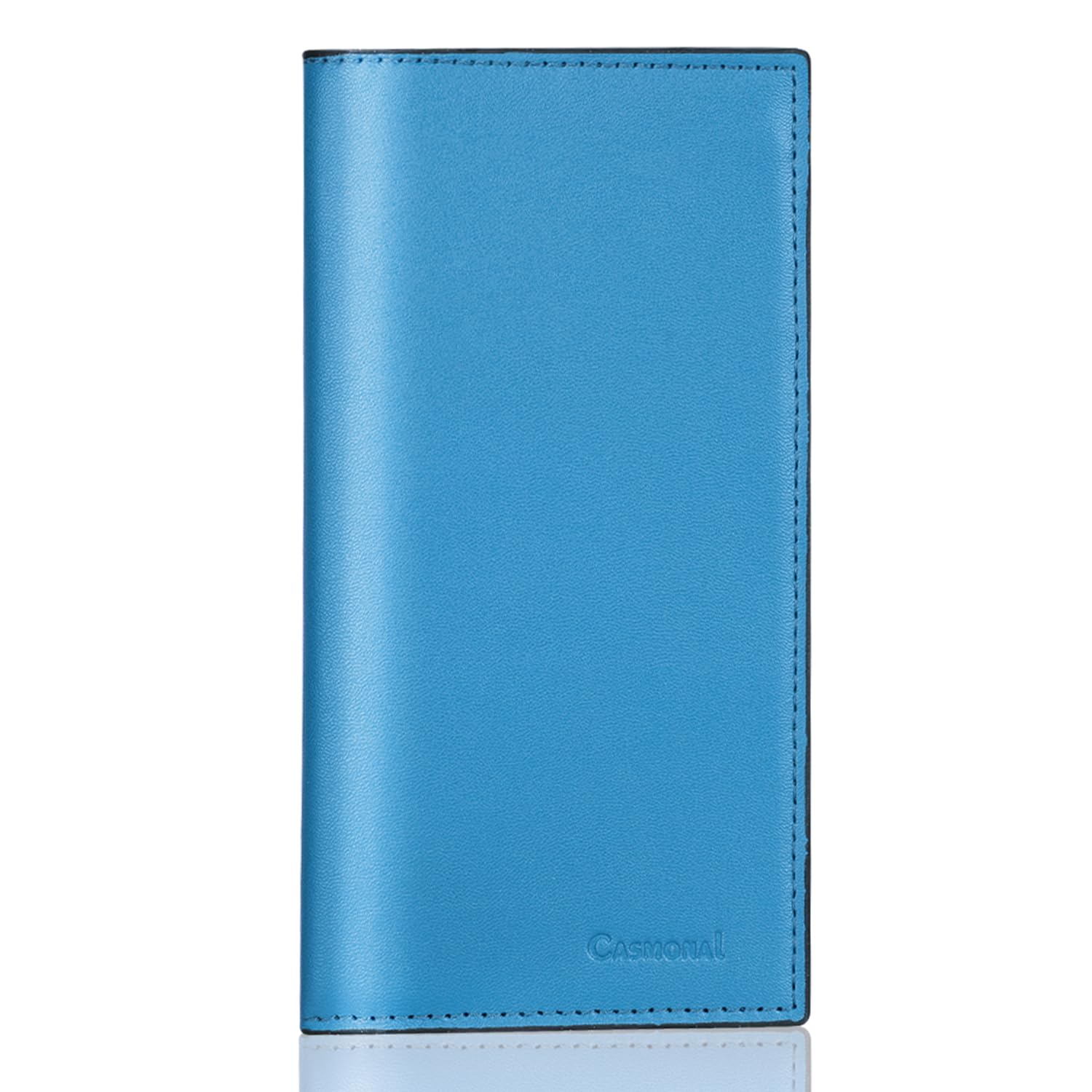 CASMONAL Checkbook Cover for Women &amp; Men, PU Leather Wallet RFID Blocking