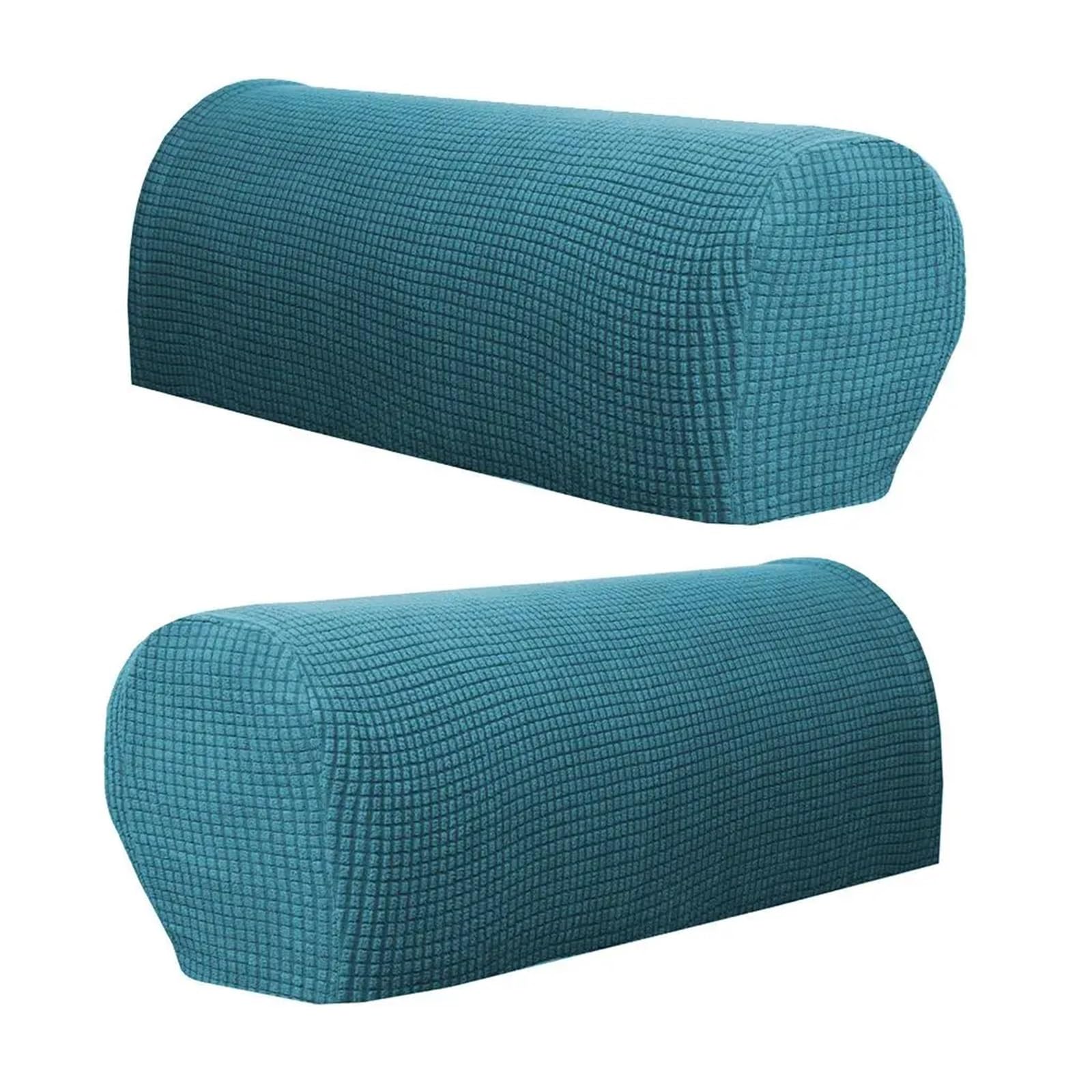 CGRSDSD Sofa Arm Covers 2pcs Stretchable Couch Sofa Armrest Covers Furniture Settee Arm Slipcover(Dark Green)