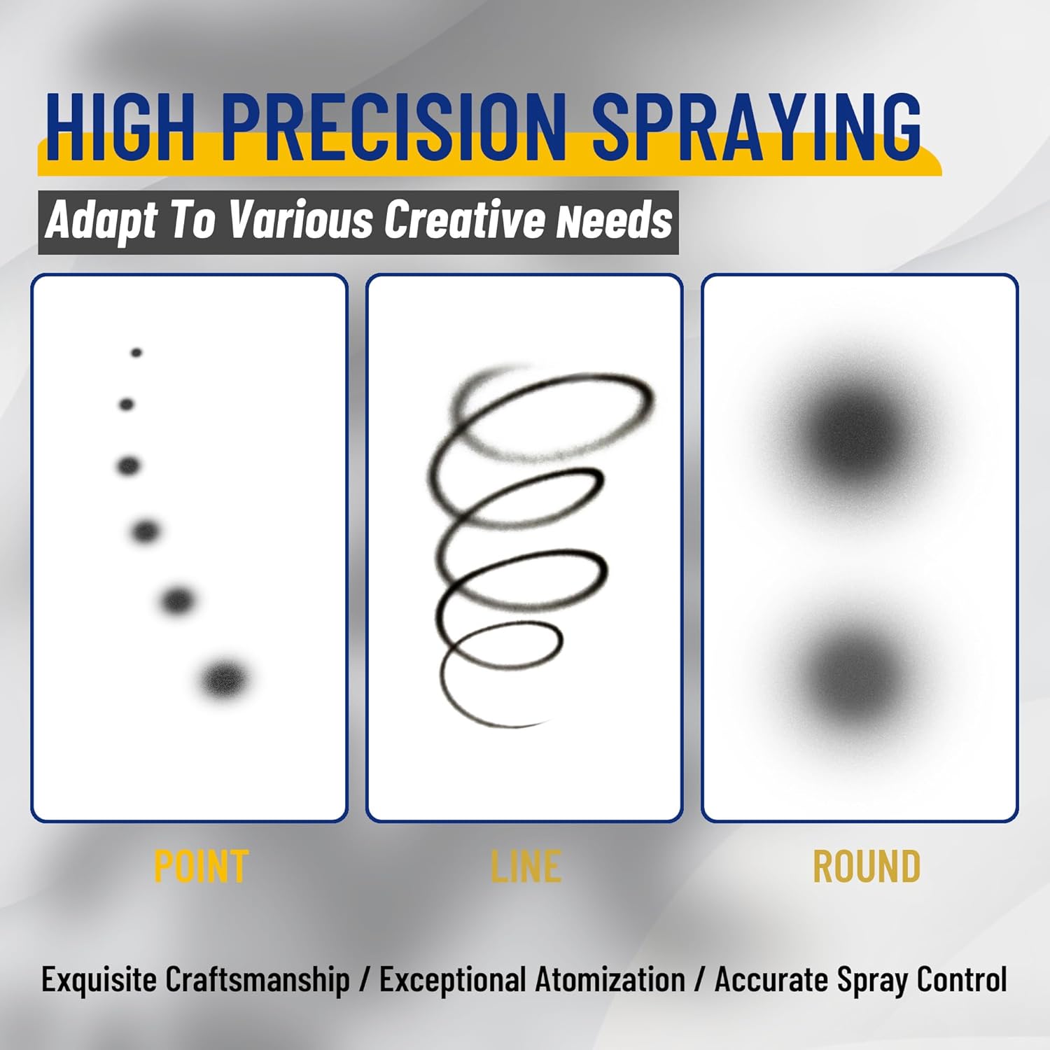 Timbertech Multi-Purpose Airbrush Set, AG-183K Dual-Action Gravity Feed Airbrush Kits with 0.3/0.5/0.8mm Needles, 2/5/13CC Fluid Cup for Cake Decorating, Painting, Tattoo, Models Art