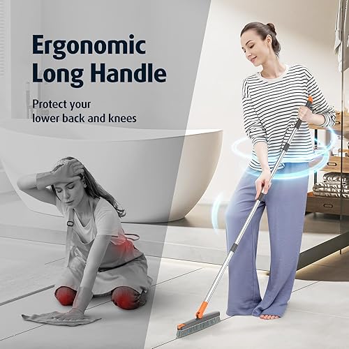 Miniatura 7 de AIR U+ Cepillo de lechada con mango largo cepillo de limpieza giratorio de 180 con pinzas para sujetar el cabello en forma de V cepillo de lechada