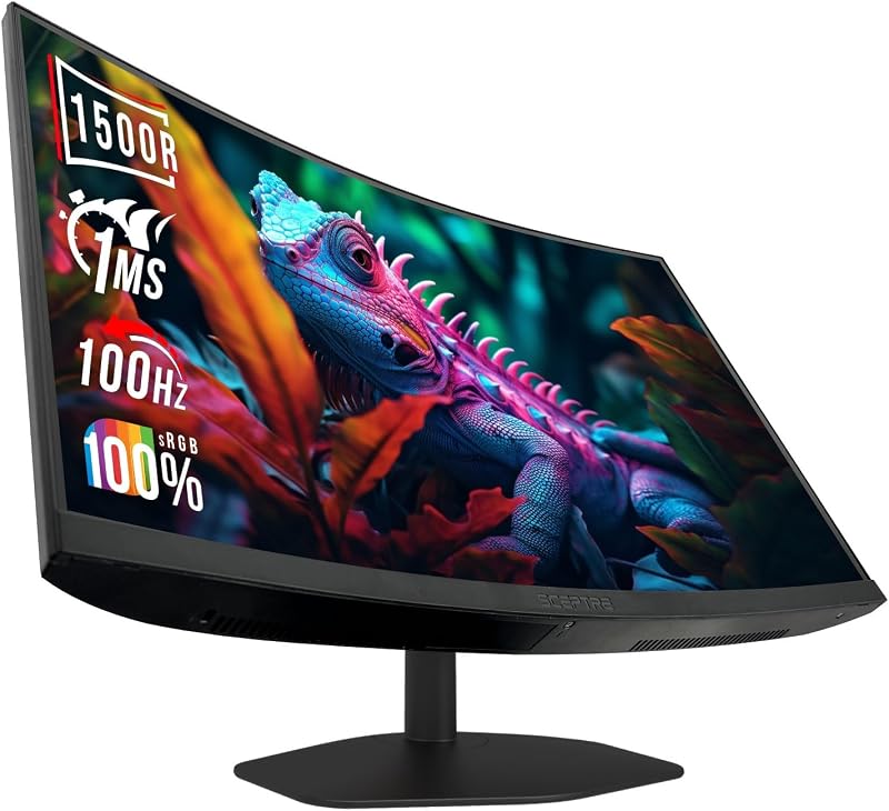 Curved 24-inch Gaming Monitor 1ms 100Hz 1500R DisplayPort HDMI X2 Eye Care 100% sRGB Build-in Speakers, Machine Black 2025 (C248W-FW100T Series)