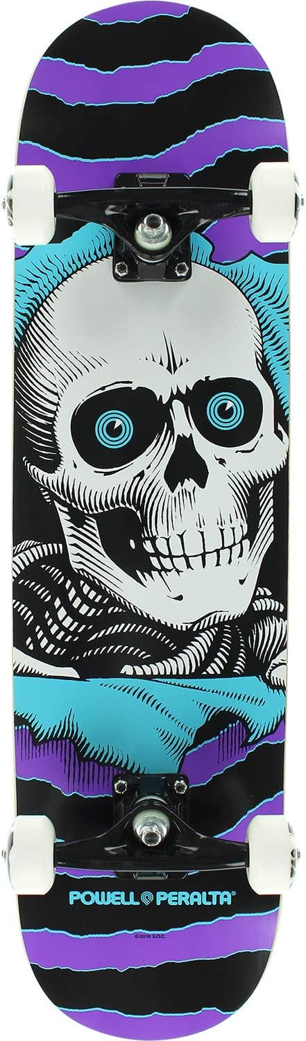 Powell-Peralta Ripper Purple/Turquoise Complete Skateboard - 8" x 32.125"
