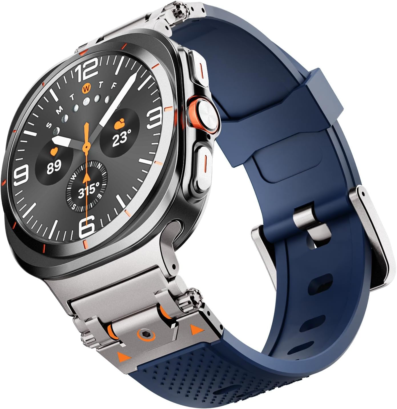 For Galaxy Watch 7 Ultra Fluororubber WatchBands For Samsung Galaxy Watch Ultra Strap 47mm Accessories sport Bracelet