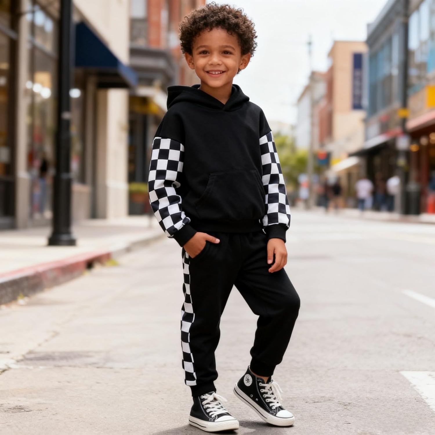 Size 4-8 Years Toddler Boys Clothes Hoodie Sweatshirt & Pants 2 Piece Set Boys Fashion Fall Winter Outfits Set - Image 3