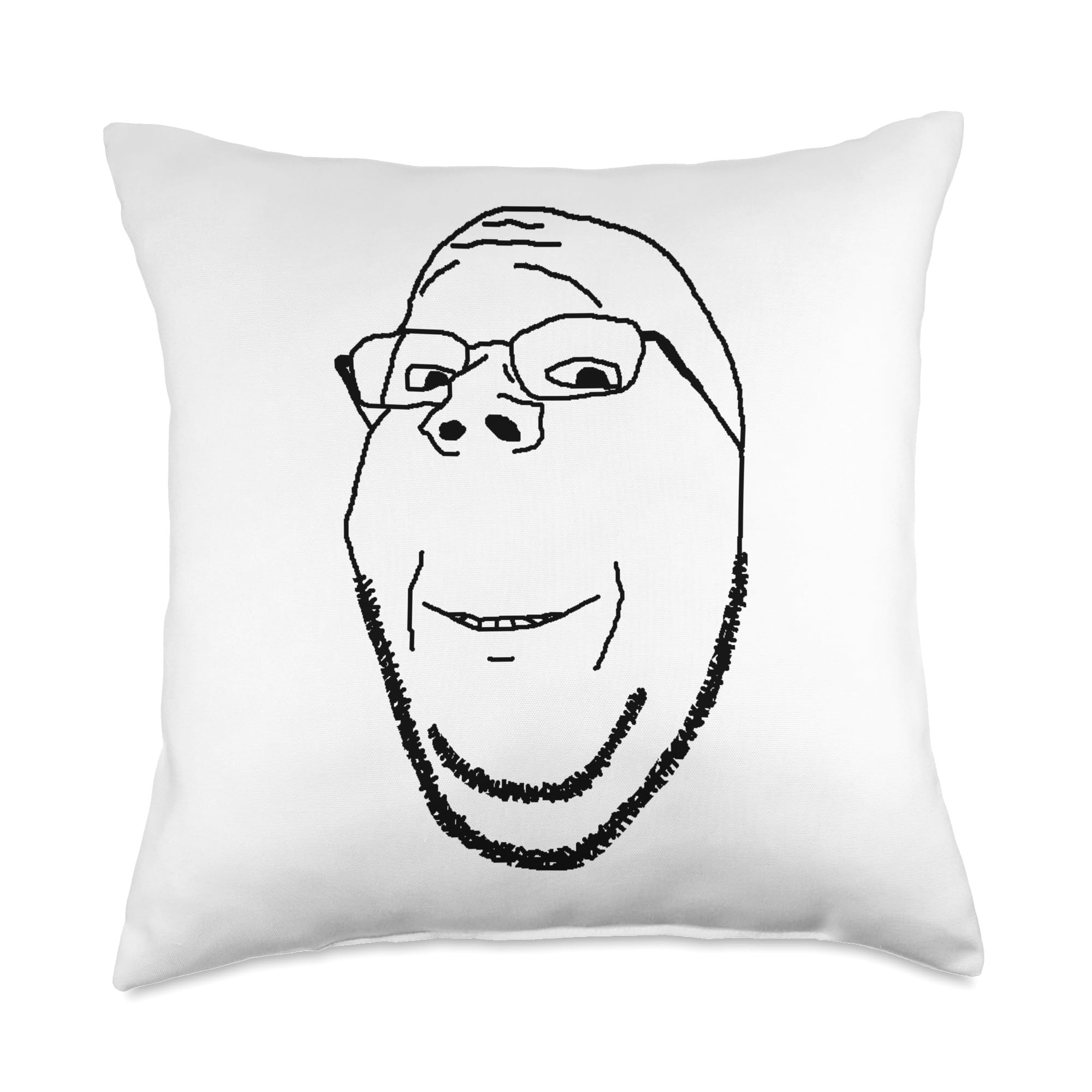 Amazon.com: Soyjak Soy Wojak Soyboy Funny Meme Wholesome Gapejak Throw  Pillow : Home & Kitchen