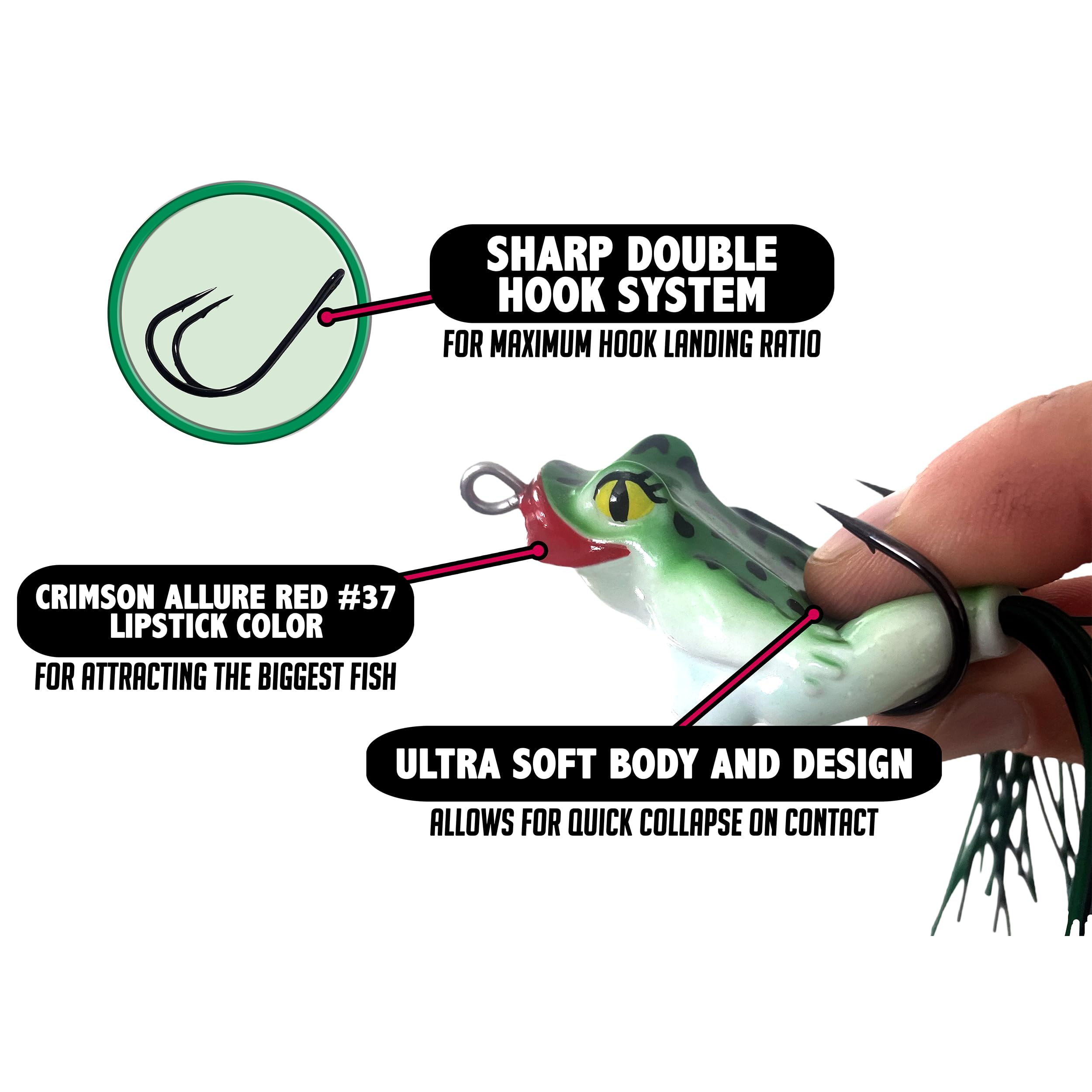 Amazon.com : Ol' Slumpy Topwater Frog (2-Pack) | Topwater frog lure :  Sports & Outdoors