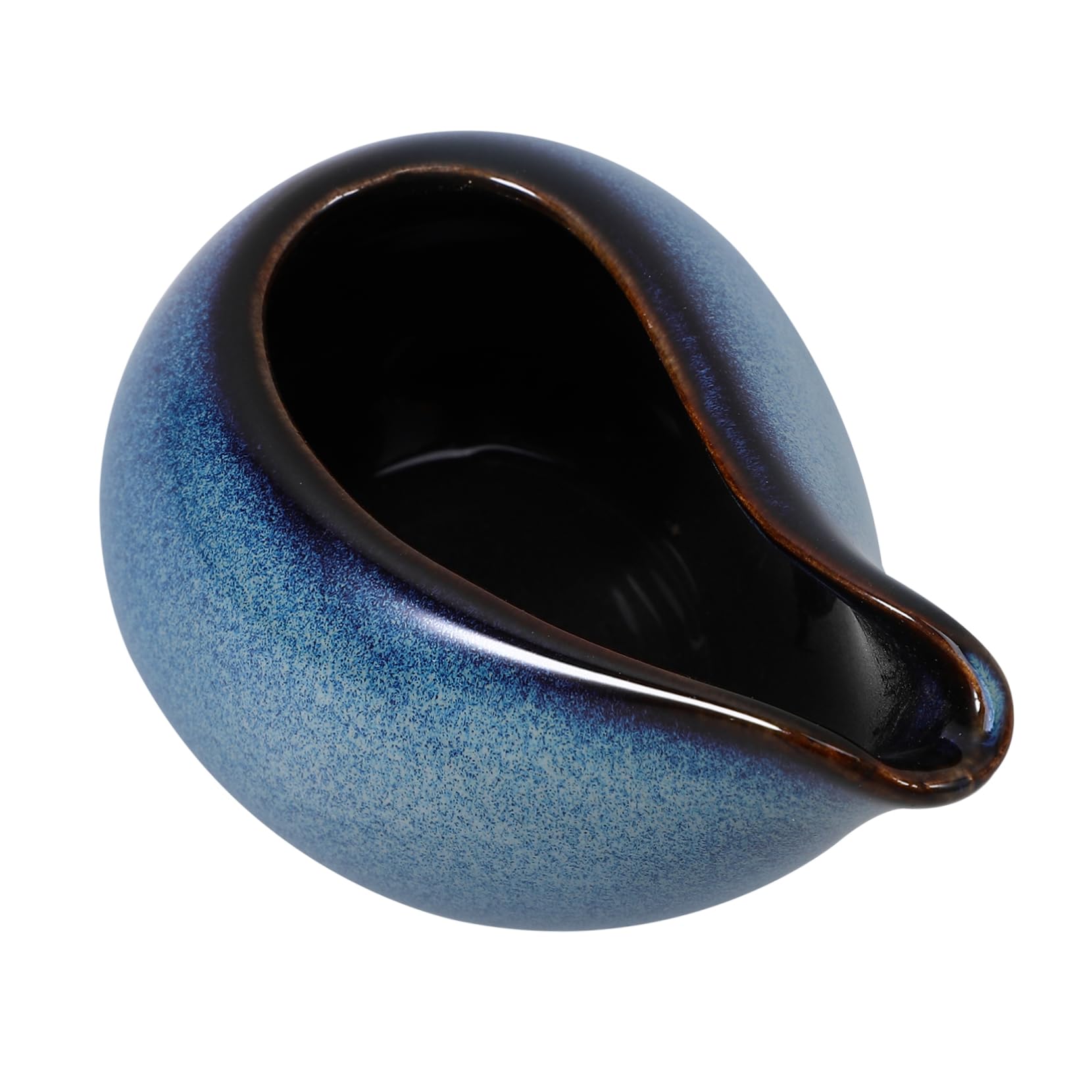 CIYODO Gravy Boat Porcelain Milk Jug for Salad Dressing and Sauces Unique Cat for Serving Maple Syrup and More