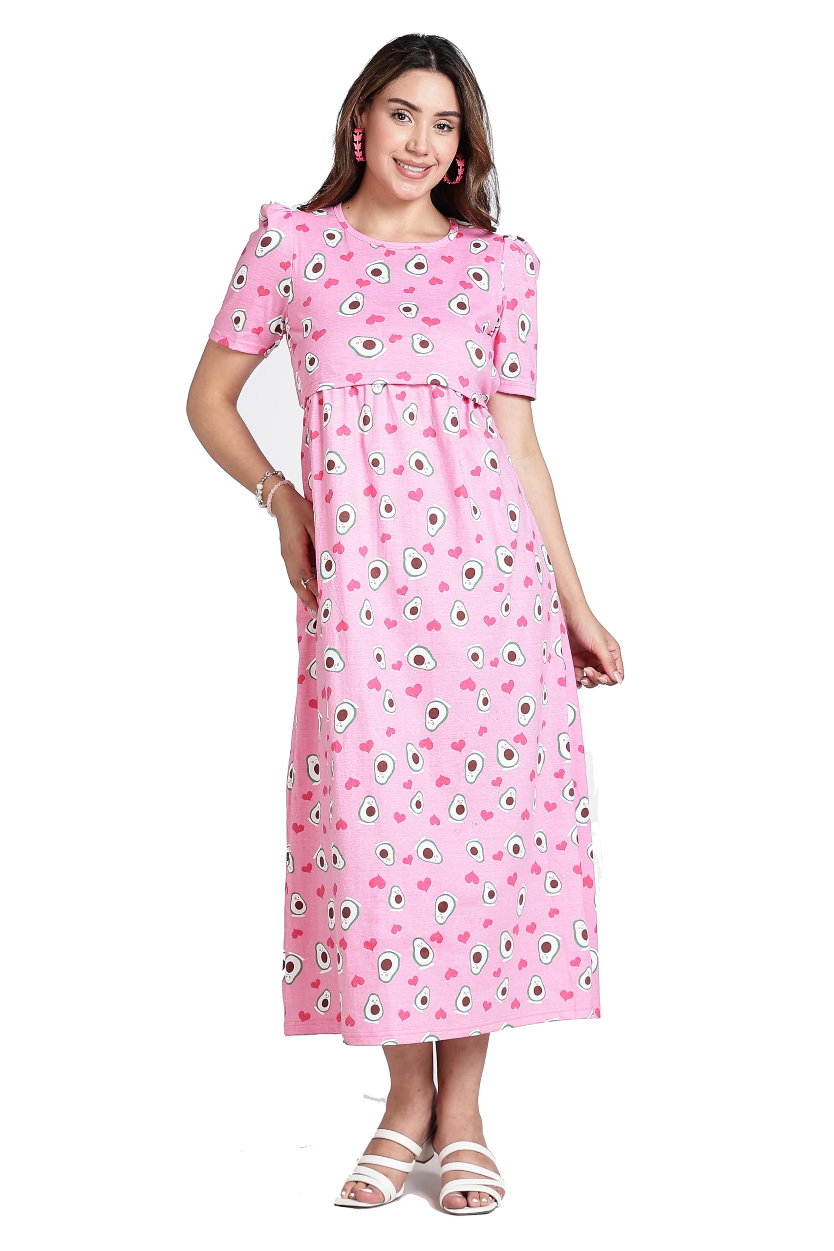 Lara Maternity Feeding Kurti for Women Full Length| Comfortable Nursing Wear | Pre & Post Pregnancy Dress | Easy Breastfeeding Access-picture-16