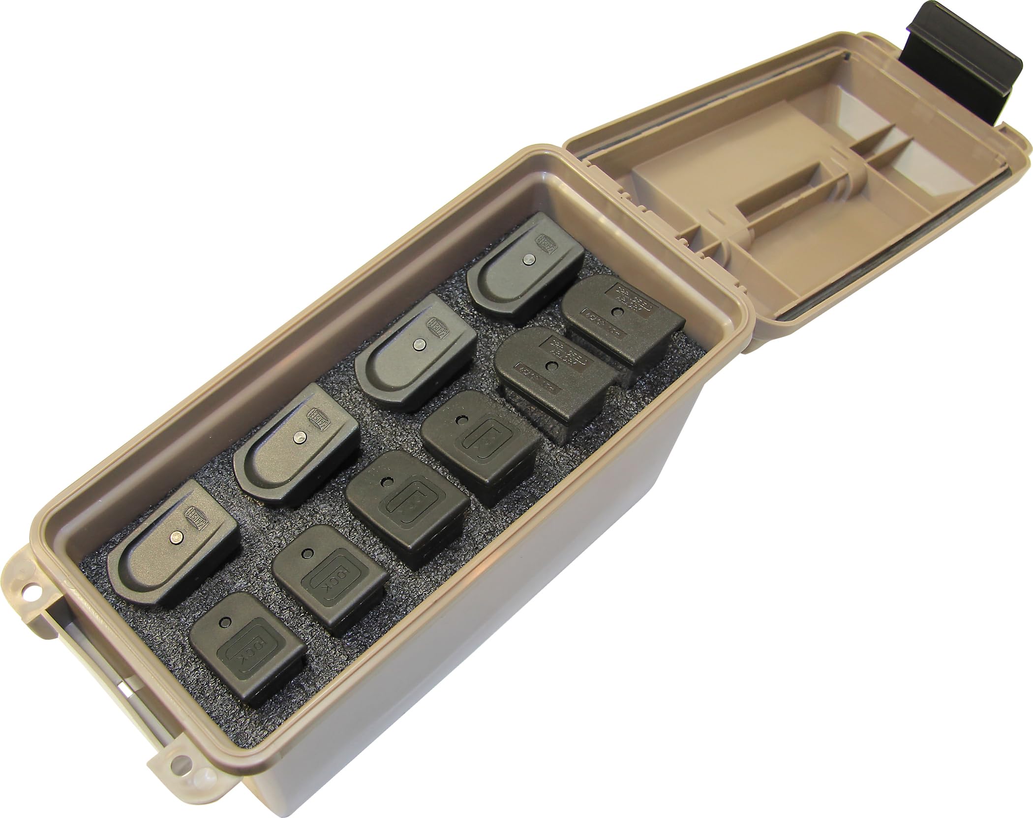 MTM TMCHG Tactical Magazine Can Handgun for Pistol Magazine Storage, USA Made, Dark Earth