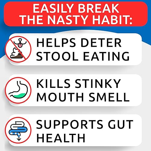 Miniatura 2 de NO Poo Treats - Evita el consumo de caca de perro - Tratamiento de coprofagia - Disuasorio para comer heces - Probióticos y enzimas - Salud