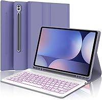 Vista 15 de Funda para teclado para Samsung Galaxy Tab S6 Lite de 10.4 pulgadas 2024 2022/2020 SM-P610/P613/P615/P619, funda para teclado Bluetooth inalámbrico