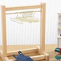 Vista 33 de Garment Rack Black Felt Hangers Mini Clothes Hangers 10Pcs Metal Doll Clothes Mini Doll ES Hanger Coat Accessories ES ES