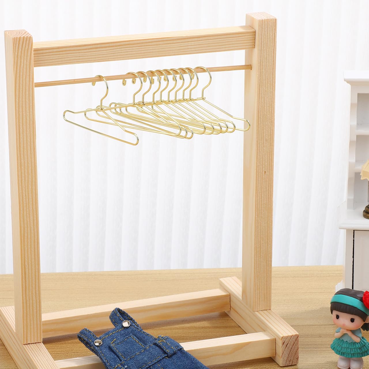 10 Perchas De Metal Para Ropa De Muñecas – Organizador De Armario En Miniatura, Tamaño 10x5 Cm