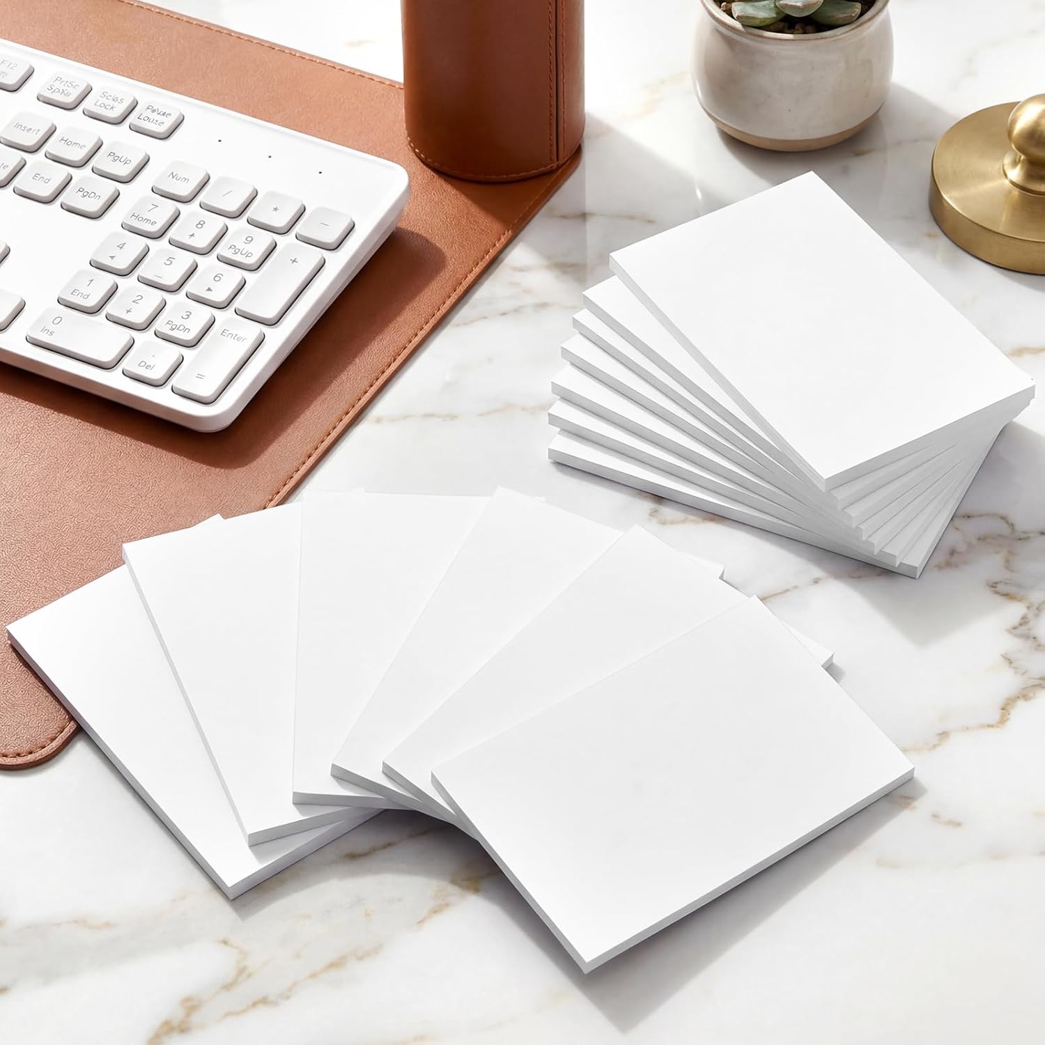 Fainne 3 x 5 Inch Paper Note Pads White Memo Pad Blank Writing Memo Scratch Paper for Waitress Waiter Book to Do Grocery List Small Notebook Restaurant Checkbook, White(250 Pack)