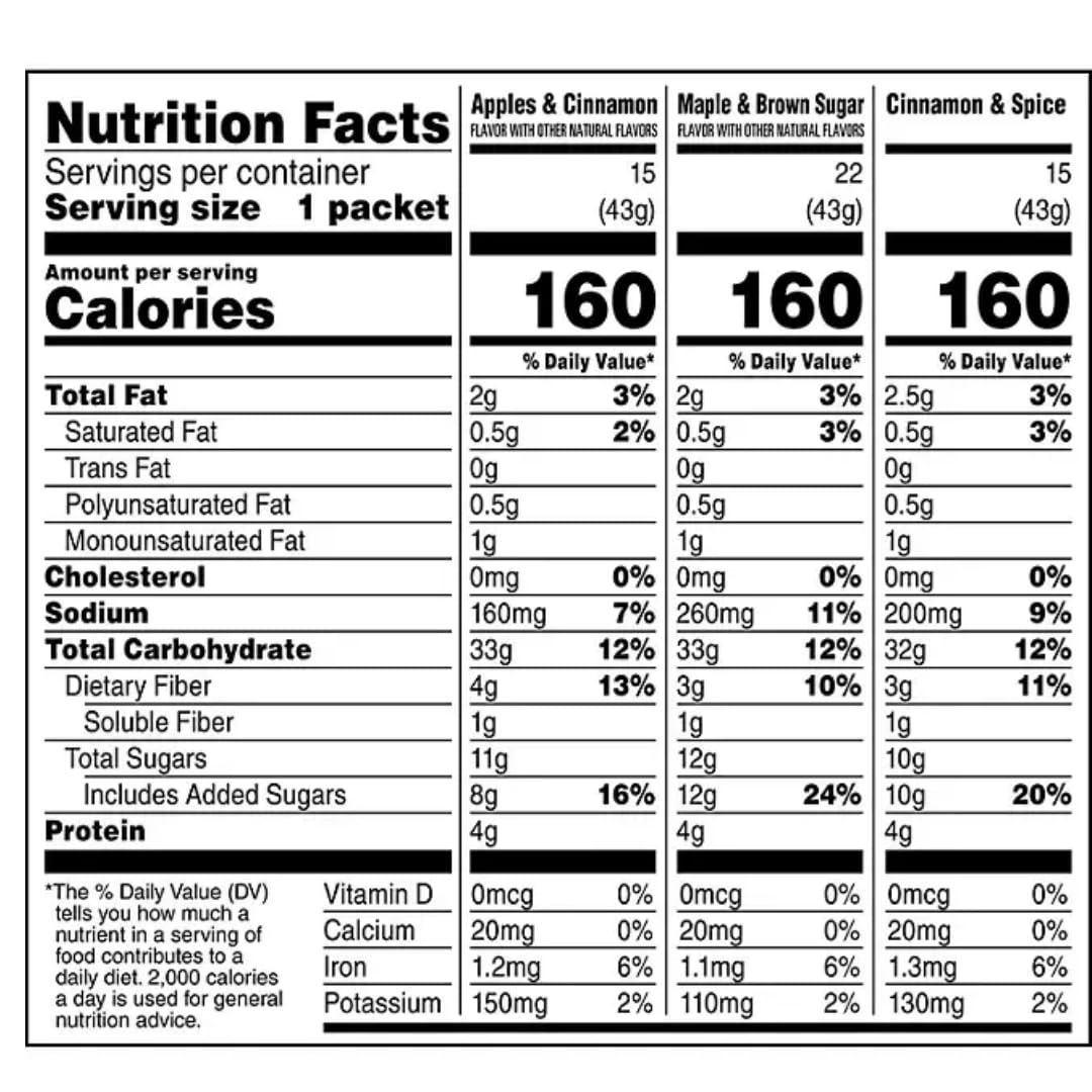 Instant Oatmeal Variety Pack, 1.51 Ounces, 52 Count (52 Count (2 Pack))