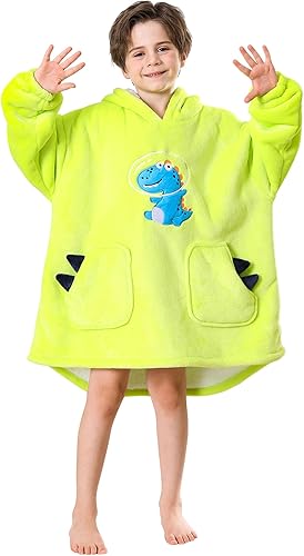 Manta con capucha para niños, súper cálida y acogedora manta de franela Sherpa con capucha con bolsillo gigante, regalo perfecto para niños y niñas, disponible en Yaxa Costa Rica