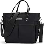 MAXTOP Lunch Bag Women for Work Insulated Thermal Lunch Box for Men with Wide-Open Pocket Reusable Leakproof Cooler Bags with Removable Shoulder Strap for Teacher Nurse Office Picnic Travel Black