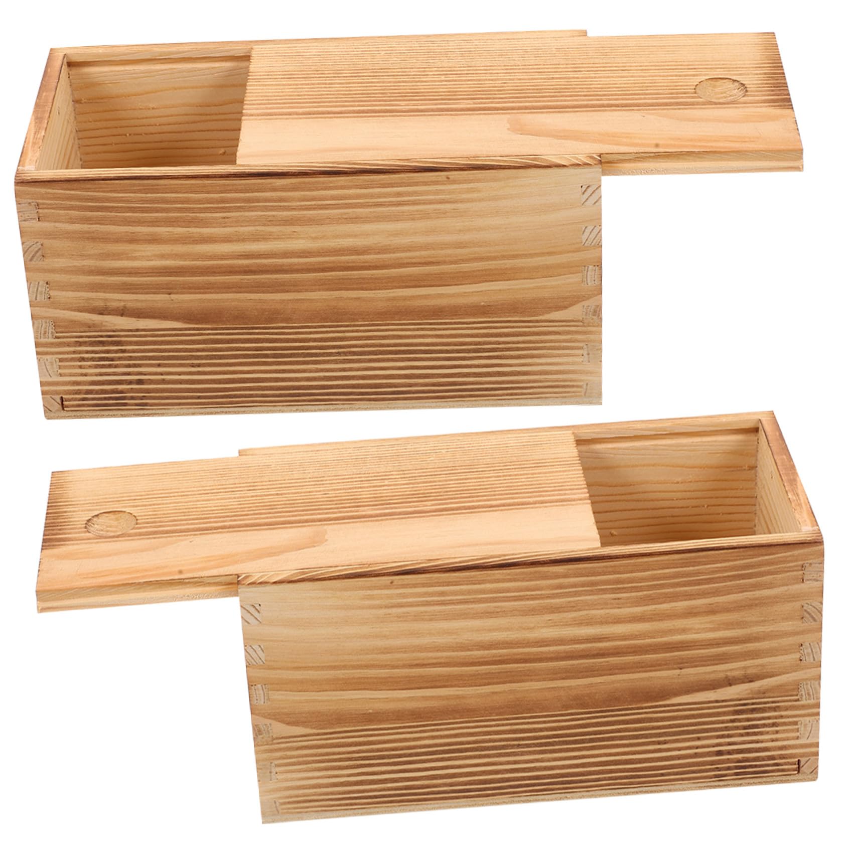Boîte en bois rangement de bijoux Toyvian légère avec couvercle coulissant pratique