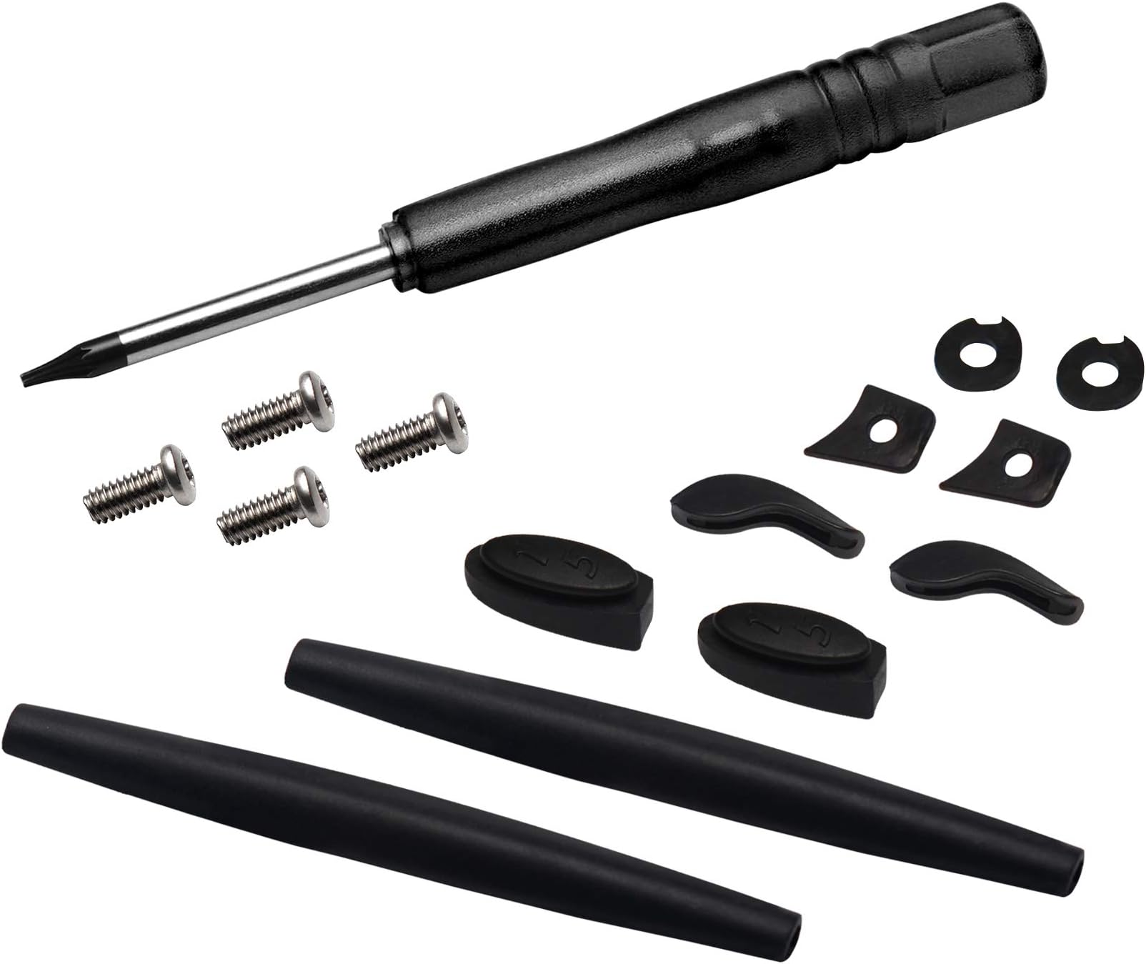 Replacement Nosepieces & Earsocks Rubber Kits & T6 Screwdriver & Screws for Oakley Juliet Sunglasses