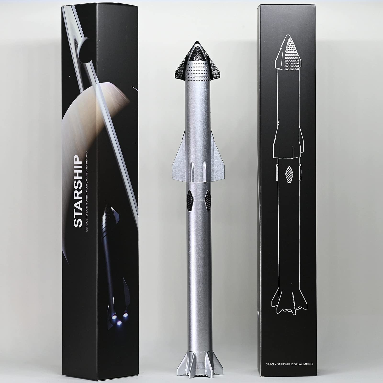 REHOOF Starship Modelo 1: 375 Un Modelo De Nave Espacial Simulado Modelo De Cohete Falcon A Gran Escala, Soporte De Separación De Una Y Dos Etapas, Un Excelente Regalo