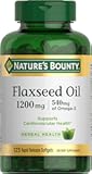 Flaxseed and Omega 3, Dietary Supplement, Supports Cardiovascular Health, 1200mg, Softgels, 125 ct