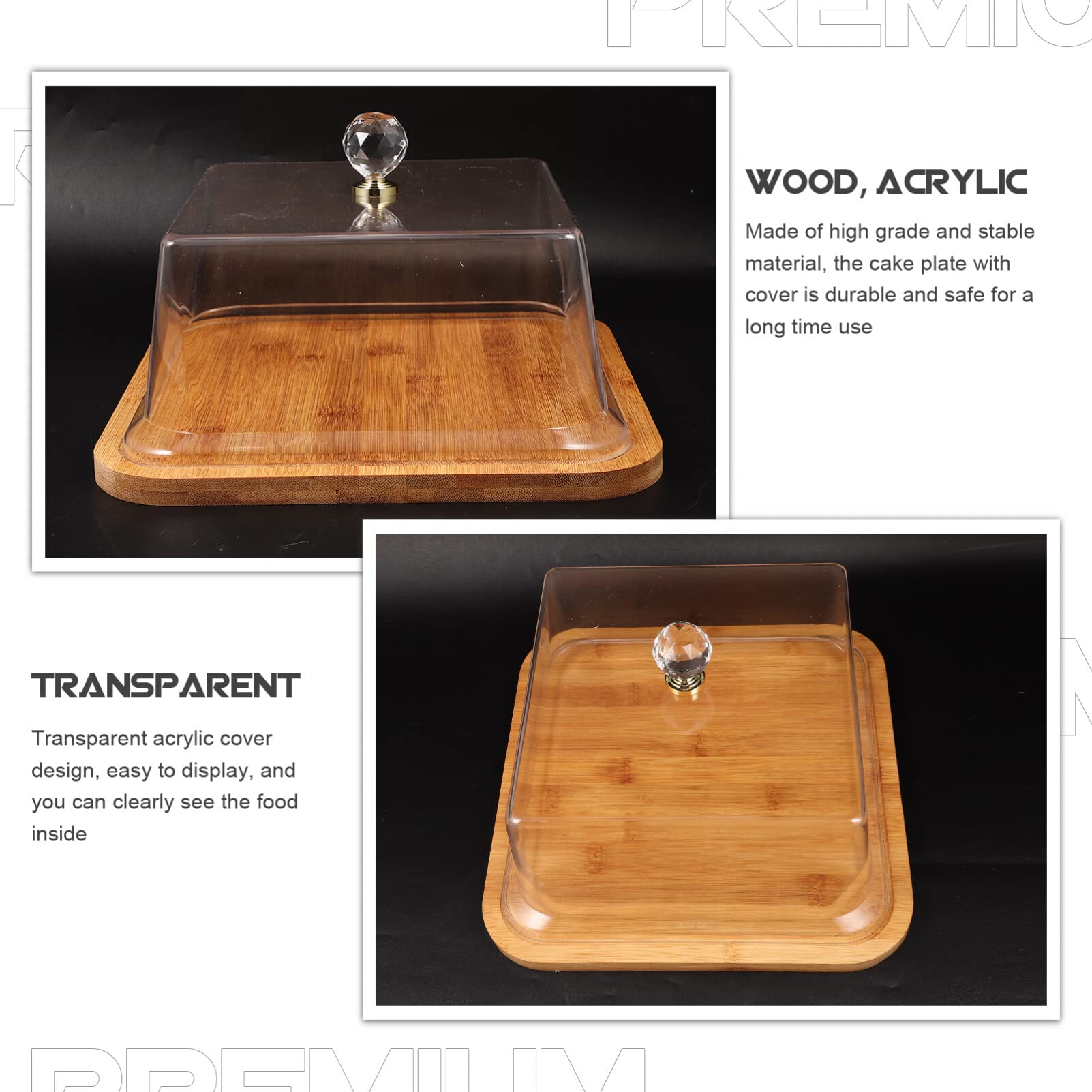 Mikinona 2er Set Kuchenabdeckungen - Transparent & Wiederverwendbar