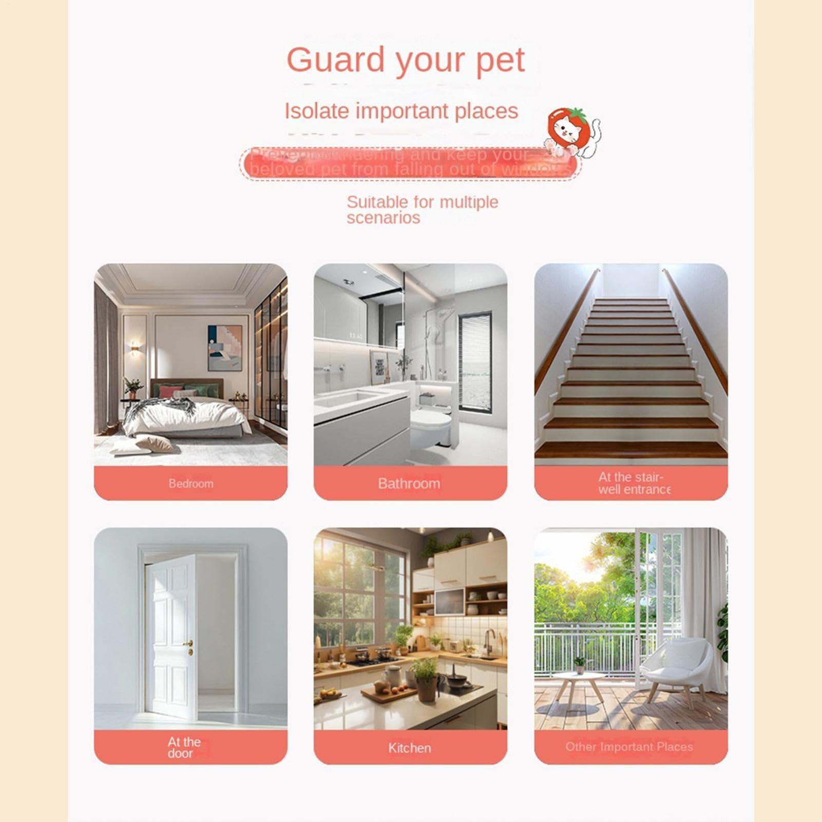 Cancello Retrattile Ingresso Schermo Di Sicurezza, Recinzioni Scale, E | Scale Cancelletto Retrattile Cani Ideale Per Cuccioli Bambini Casa Interno Esterno Porte Scale