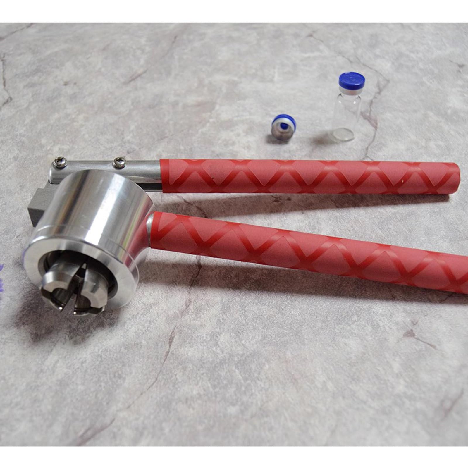 Crimpadora manual de viales, máquina prensadora de aluminio para tapas de 13 mm, 15 mm y 20 mm, fácil de usar, herramienta de sellado precisa para aplicaciones médicas