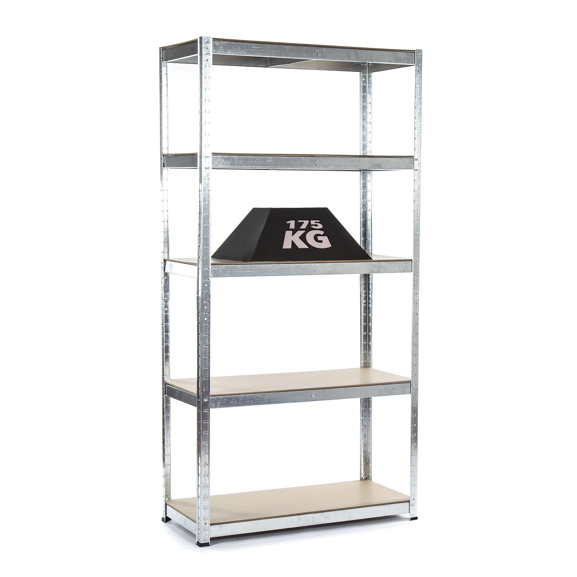 Racking SolutionsGalvanised Garage Shelving 175KG Per Shelf Free Next Day Delivery (1800mm H x 900mm W x 400mm D)