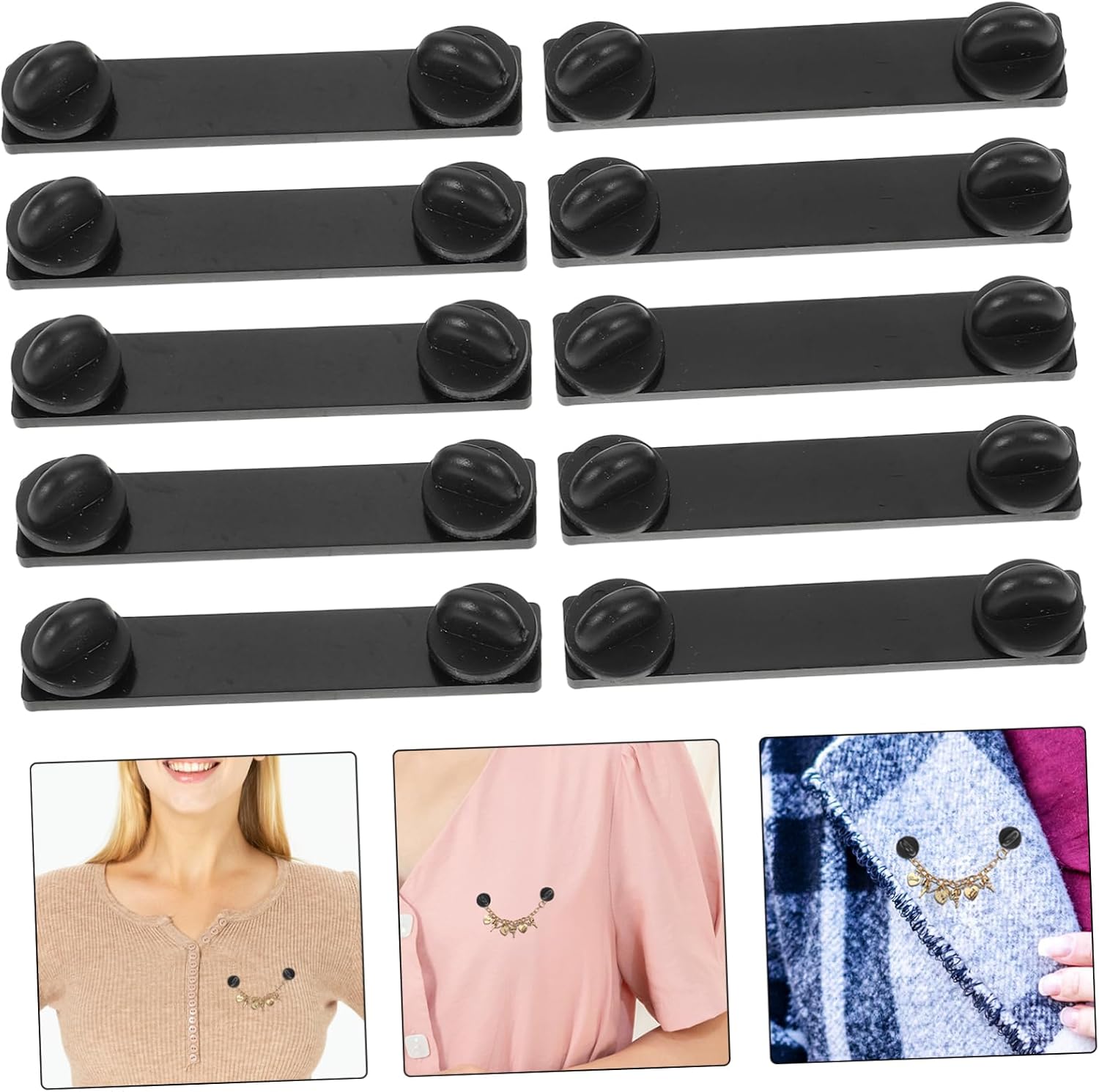 Gadpiparty 10Pcs Rectangular Locking Pin Backs for Lapel Pins Brooches Crafting Secure Clutch Back Fasteners for DIY Jewelry Badge Making Lightweight Easy to Use