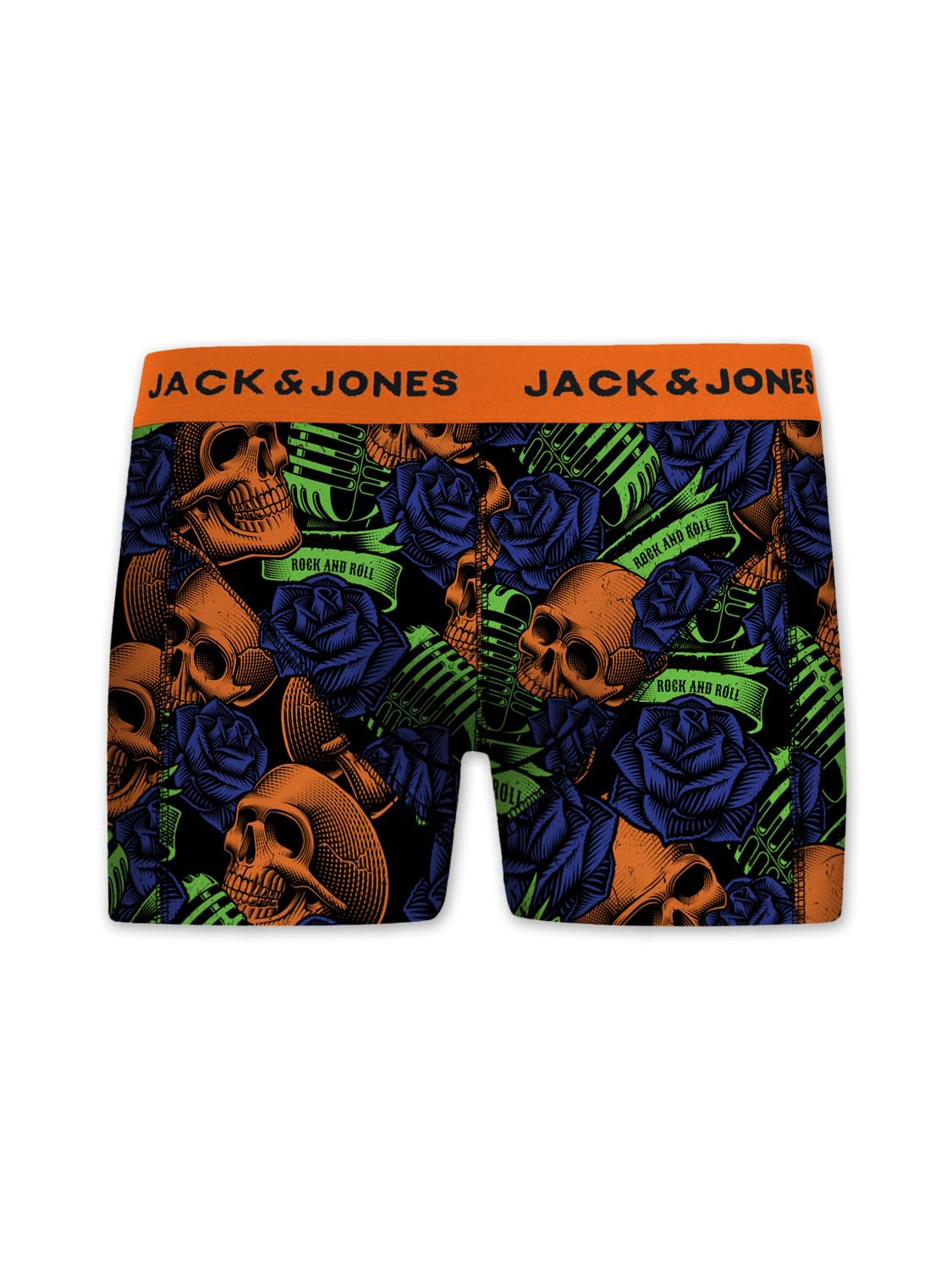 JACK & JONES 12204864 - Confezione di 5 mutande boxer da uomo, colore bianco, nero, blu e grigio, L